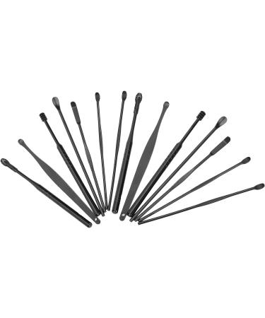 14 PCS Stainless Steel Earwax Removal Kit - Ear Wax Remover Tool with Spiral Design Ear Picks, Cleaning Brush, and Storage Bag - Buy Online on GoSupps.com