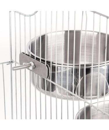 Zliger Stainless Steel Bird Bowl Set - 4 Feeding Cups for Parrots & Birds | Durable Food & Water Bowls - Buy Online on GoSupps.com