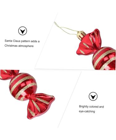 Zerodeko 16 Pcs Candy Pendant Red Shatterproof Christmas Ornaments Toy Plastic Hanging Pendant Mint Child - Buy Online on GoSupps.com