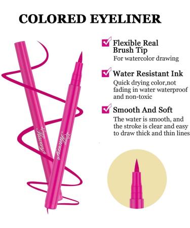  Pakivs Set of 12 matte liquid eyeliner pencils pigmented eyeliner pencil long-lasting and waterproof makeup kit for women - Buy Online on GoSupps.com