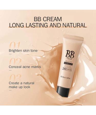 Oil-Free BB Cream Moisturizer | Tinted Concealer for Even Skin Tone | Lightweight Vegan Formula (Light) - Buy Online on GoSupps.com