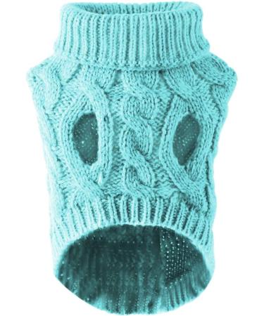 Buy Famkit XL Pet Dog Turtleneck Sweater - Warm Pullover Knitwear Fashion for Small Dogs (11-13.2lb) - Blue - International Shipping Available - Buy Online on GoSupps.com