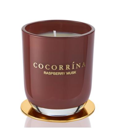 Cocorr na Candle fragrance candle in a glass - raspberry musk burning time up to 22 hours natural soy candle Christmas gift candle 180g raspberry musk 180g