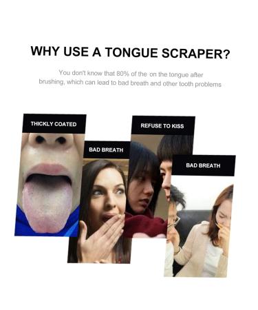 HOODANCOS 2Pcs U Shape Tongue Scraper Oral Tool for Adults Ergonomic Device for Fresh Breath Durable Tongue Cleaning Oral - Buy Online on GoSupps.com