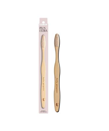 PLUS ULTRA Bamboo Toothbrush | “Hello Gorgeous” Etched on Toothbrush Handle | Eco-Friendly and Biodegradable Toothbrush Handle with Dentist Designed Bristles | BPA Free Soft Toothbrush Adult Hello Gorgeous