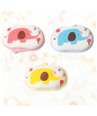 Hemoton 3pcs Natural Loofah Infant Bath Sponges - Children's Cartoon Bath Mat for Baby Kids - Buy Online on GoSupps.com