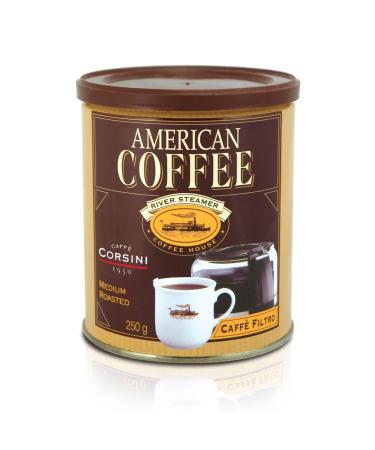 Caff Corsini - Caf Moulu Id al pour la Machine Filtre ou Manuelle L ger Et Parfum 4 Bo tes Scell es de 250 Grammes Chacune 4 bo tes de 250 grammes