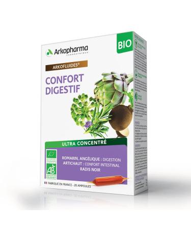 Arkopharma - Promotes digestive comfort - 20 ampoules for 20 days of treatment