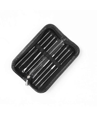 9 in 1 Pimple Popper Tool Kit - Blackhead Remover & Comedones Extractor for Face & Nose | Includes PU Bag | International Shipping - Buy Online on GoSupps.com
