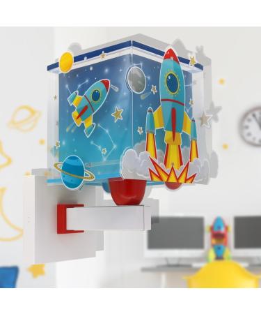 Dalber children's wall lamp children's lamp wall light Rocket space rocket solar system 63539 E27