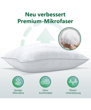 Cozsinoor 80x80 cm Comfort Pillow Set | Ergonomic Washable Bed Pillows for Side & Back Sleepers | Best for Neck Pain Relief - Buy Online on GoSupps.com