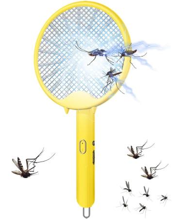 Fly Swatter Electric | USB Rechargeable Electric Mosquitoes Swatter | Foldable Fly Swatter Racket 3000 Volts Fly for Buggs Fly Killers for Travel Outdoor Camping (Yellow) - Buy Online on GoSupps.com