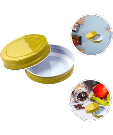 VINTORKY 12pcs Mason Jar Lids Canning Seal Lids Metal Lids Mason Jar Pour Spout Lids for Sealing Cover Covers Arts and Crafts for Kids Sealing Caps for Bottles Tinplate Spherical Child Hat 7x7x1.5cm Golden - Buy Online on GoSupps.com