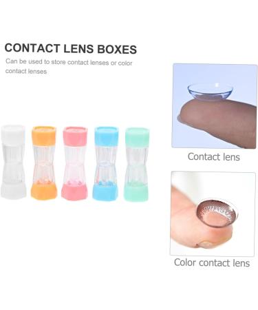Homsfou 10 STK Contact Lens Container - Colored Kit Holder Medical ABS Case 2 Pieces (5.8x1.9x1.9cm) - International Shipping Available - Buy Online on GoSupps.com