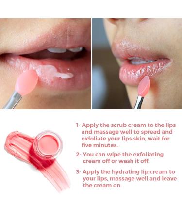 Intensive Peach Lip Scrub Mask - Exfoliator & Moisturizer for Dry, Cracked Lips - Overnight Treatment for Dead Skin Removal and Repair - Buy Online on GoSupps.com