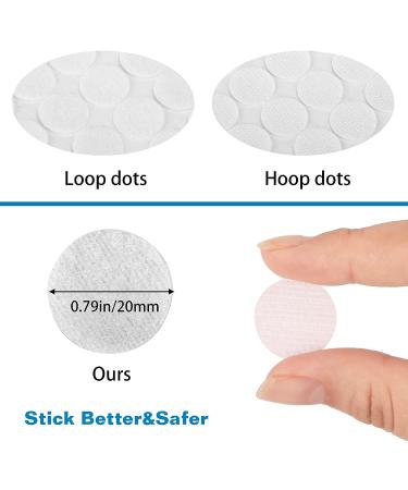 WXBOOM Self Adhesive Dots 1400pcs (700 Pairs) 0.79 Diameter White Hook & Loop Dots Sticky Back Coins 20mm for School Classroom Office Home 1.0.79-1400 - Buy Online on GoSupps.com