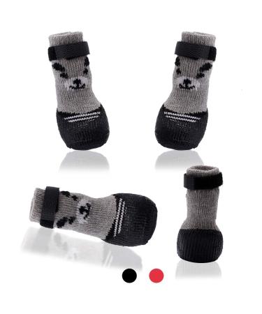 AblePet Dog Boots Waterproof Shoes Breathable Socks, with Anti-Slip Sole and Adjustable Magic Tape All Weather Protect Paws Only Fit for Small Dog(4Pcs)(Black, XS) XS Black