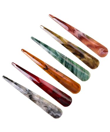 6 Pcs Large Alligator Hair Clips for Styling Salon Sectioning 5.5 inch Durable Non-Slip Duckbill Metal Clips for Women Thick and Thin Hair 5.5 Inch (Pack of 6) Assorted Multi-colored