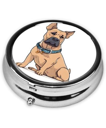 French Bulldogs Mini Round Pill Box - 3 Compartment Organizer for Travel Home & Office - Buy Online on GoSupps.com