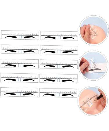  SOLUSTRE SOLUSTRE 10 Pieces Eyebrow Positioning Measuring Stencil Ruler Eyebrow Stamp Stencil Ruler Stirrups DIY Eyebrow Trimmer Disposable PVC - Buy Online on GoSupps.com
