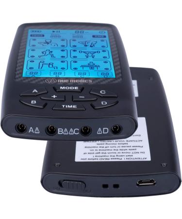 Buy Tens Unit 4 Channel EMS Muscle Stimulator | Pain Relief Therapy 24 Modes Rechargeable 12 Pads - International Shipping - Buy Online on GoSupps.com