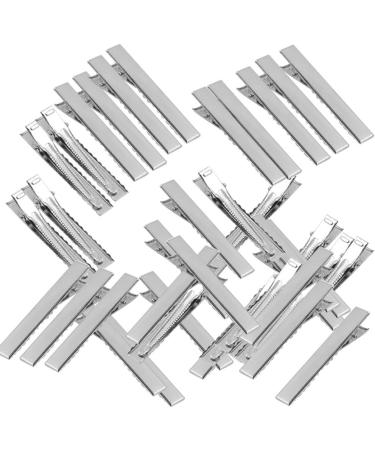 MonkeyJack 50 Pieces Flat Metal Single Prong Alligator Hair Clips Duckbills Barrette Bows DIY - 40mm - Buy Online on GoSupps.com