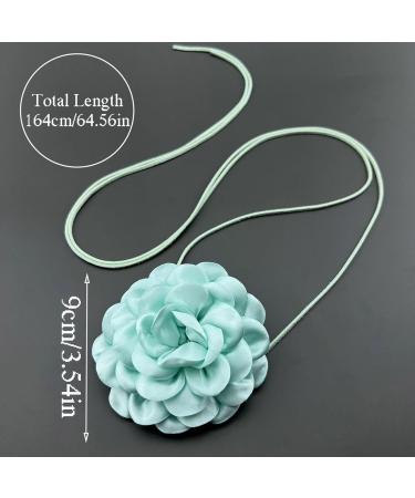 Shop Southjieling Fashionable Rose Necklace | Trendy Gothic Jewelry for Girls & Women - Pink Fabric Tie - Buy Online on GoSupps.com