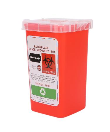 Blade Disposal Box Disposal Blade Container Barbershop Hairdressing Salon Razor Blade Disposal Collection Box (Red)