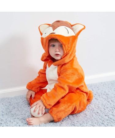 COOKY.D Unisex Winter Hooded Romper Jumpsuit - 6-12 Months Fox Design - Buy Online on GoSupps.com