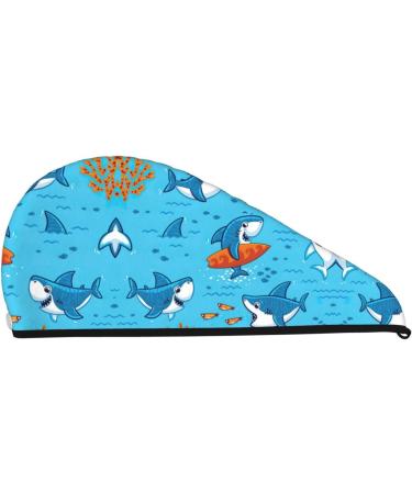 Undersea Whale Coral Velvet Dry Hair Cap | Quick-Dry Hair Towel Wrap for Men & Women | Perfect for Travel & Home - Buy Online on GoSupps.com