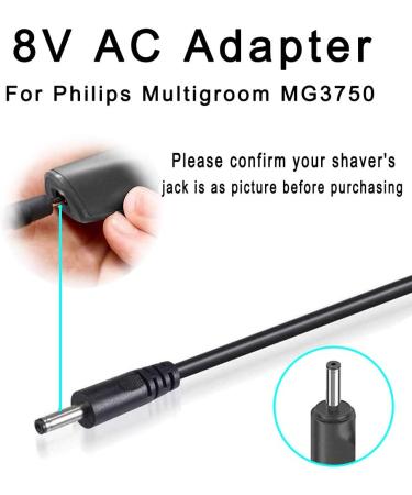 Philips Norelco HQ840 Multigroom Charger - 8V AC Adapter Power Supply for MG3750/50 & MG3760/50 - Buy Online on GoSupps.com