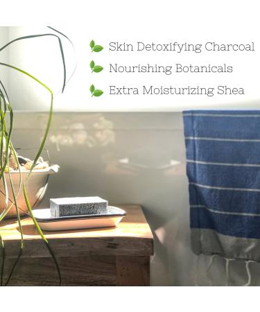 Yellow Bird Natural Charcoal Soap Bar for Face & Body - Acne & Sensitive Skin - Lavender Lemongrass - 4.5 oz - Buy Online on GoSupps.com