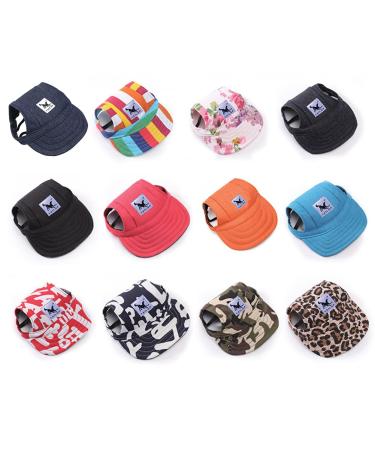 Dogs baseball cap outdoor pet baseball cap adjustable dog cap with ear holes breathable puppy dog support cap sun protection summer hat for puppies dog hat pets cap s-xl black s