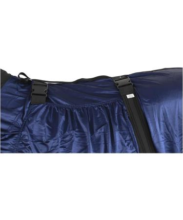 Marengos Eczema Ceiling Blanket for Horses | Neck & Abdomen Protection | Fine-Meshed Insect Shield | Double Front Closure | Outdoor Horse Blanket 145cm Night Blue - Buy Online on GoSupps.com