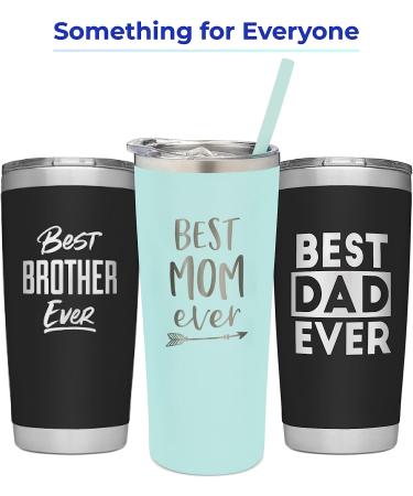 Best Sister Ever Insulated Stainless Steel Tumbler - Personalized Funny Mug for Coffee, Wine & Travel - Slide Close Lid & Straw - Mint/22 - Buy Online on GoSupps.com