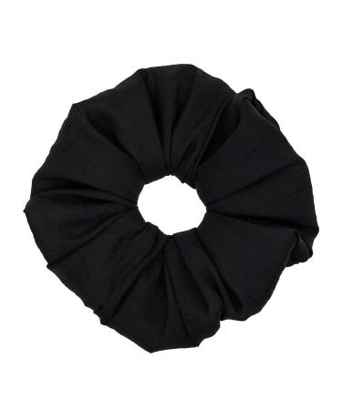 Kitsch Chiffon Dinner Hair Scrunchie | Elastic Hair Ties for Thick Hair | No Damage Hair Elastics | Hair Band | Holiday Gift Ponytail Holder for Girls | Hair Accessories for Women - Black