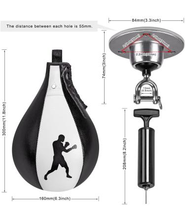 Benelabel Leather Speed Bag - Professional Boxing Training Kit with Swivel and Inflator for Speed and Reflexes Improvement - Buy Online on GoSupps.com