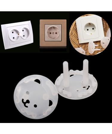 JAGETRADE 10pcs EU Stand Power Socket Cover 2 hole Electrical Outlet Baby Child Safety Electric Shock Proof Plugs Protector - Buy Online on GoSupps.com