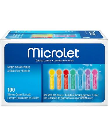 Microlet Colored Lancets 100 Each (Pack of 2) - Buy Online on GoSupps.com