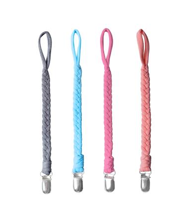 Pacifier clip pacifier chain with silicone pad bottle stand (pink one size)