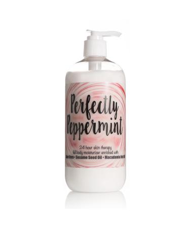 The Lotion Company 24 Hour Skin Therapy Lotion  Full Body Moisturizer  Paraben Free  Made in USA  Perfectly Peppermint Fragrance  Peppermint Scent  w/Aloe Vera  16 Ounce Peppermint 16 Fl Oz (Pack of 1)