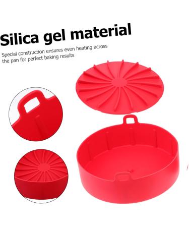 OUNONA 1pc Bakeware Silicone Airfryer Liner Air Fryer Baking Bbq Plate Food Silicone Baking Tool Air Fryer Oven Pan Silicone Cooking Utensils Air Fryer Pot Non Stick Silica Gel Container Red 19x19cm - Buy Online on GoSupps.com