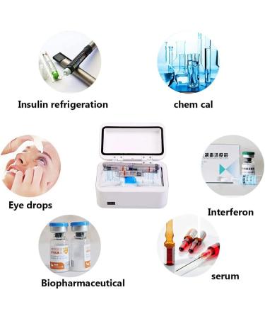 Medical Refrigerator Portable Insulin Cooler Case with Carryy Bag Large Capacity (Hold a Pen + 15 Medicines) 2-8 C Intelligent Temperature Control 8''*5.3''*4.1'' Mini Refrigera Case - Buy Online on GoSupps.com