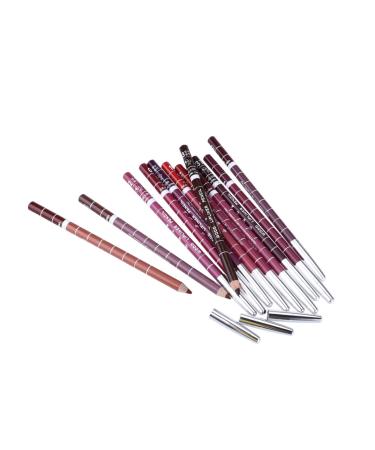 Mipcase Mipcase 12 Pieces Waterproof Eyebrow Pencil Lip Liner Eyebrow Pen Waterproof Lip Gloss Snow White