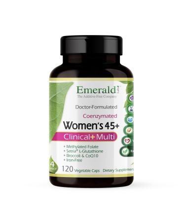 Emerald Labs Women's 45+ Clinical Multi - Multivitamin with CoQ10 B Vitamins and L-Glutathione for Heart Health Bone Strength and Metabolic Function - 120 Vegetable Capsules
