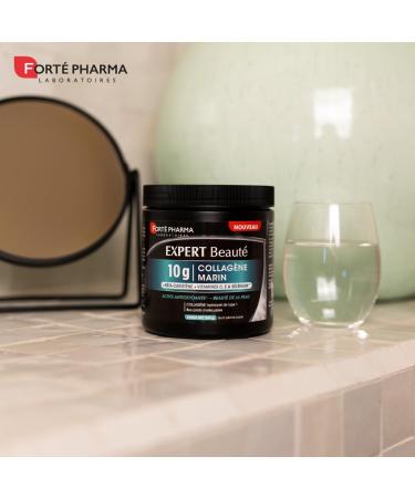 Fort Pharma - Expert Beaut Collag ne Marin 10g - Beaut de la Peau & Antioxydant - Peptides de collag ne marin type 1 - Vitamines C E S l nium B ta-carot ne - Lot de 2-1 cuill./jour 40 jours - Buy Online on GoSupps.com