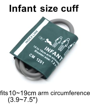 Universal NIBP Cuff for Small Children - Reusable Single Hose BP Cuff (10-19 cm) with BP12 Connector | Infant Nylon Green for Accurate Blood Pressure Measurement - Buy Online on GoSupps.com
