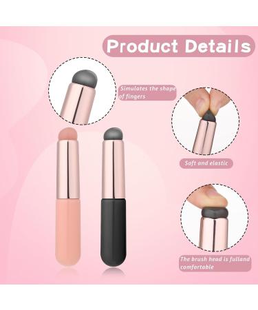 2PCS Ombre Nail Brushes - Reusable Silicone Gradient Tool for Nail Art - Black & Pink Ombre Nail Painting Brushes - Buy Online on GoSupps.com