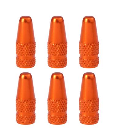 Vosarea Presta valve cap anodized aluminum for use on Presta valves alloy bicycle tires dust caps (green) orange
