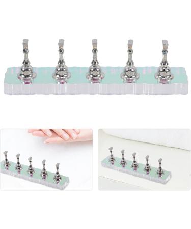 Ipetboom Nail Display Stand 1 Set Acrylic DIY Nail Crystal Holder Magnetic Practice Stands for False Nail Tip Manicure Tool Salon Use Silver - Buy Online on GoSupps.com